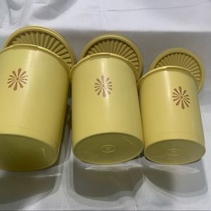 Vintage Tupperware Canister set yellow